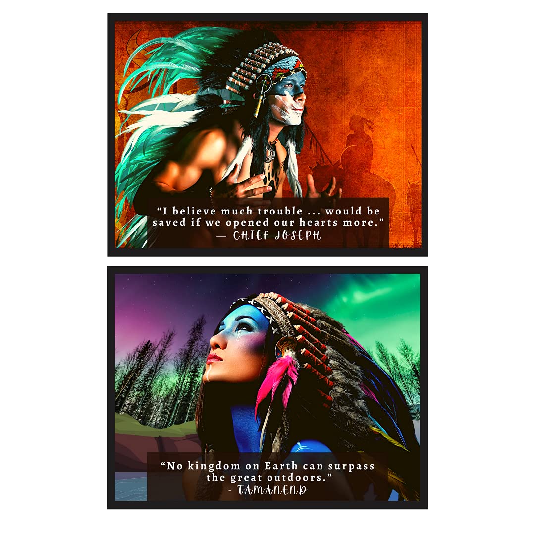 Buy 2PCS American Indian & Alaska Native Heritage Educational Posters