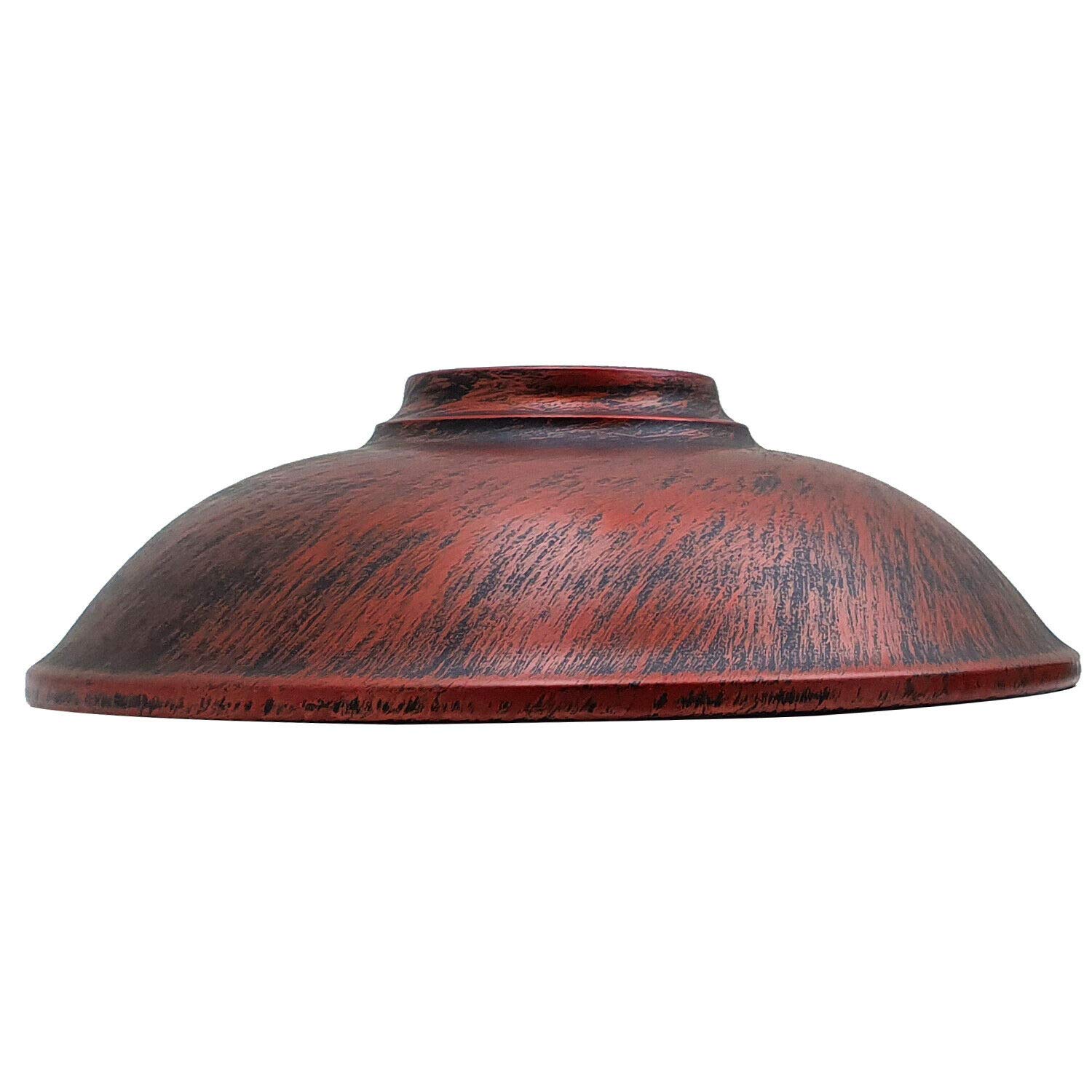 SRM Modern Curvy Dome Lamp Shade Metal Vintage None Electric Pendant Light Shade 24cm Easy Fit Retro Ceiling Light (T2 Rustic red) — image 1