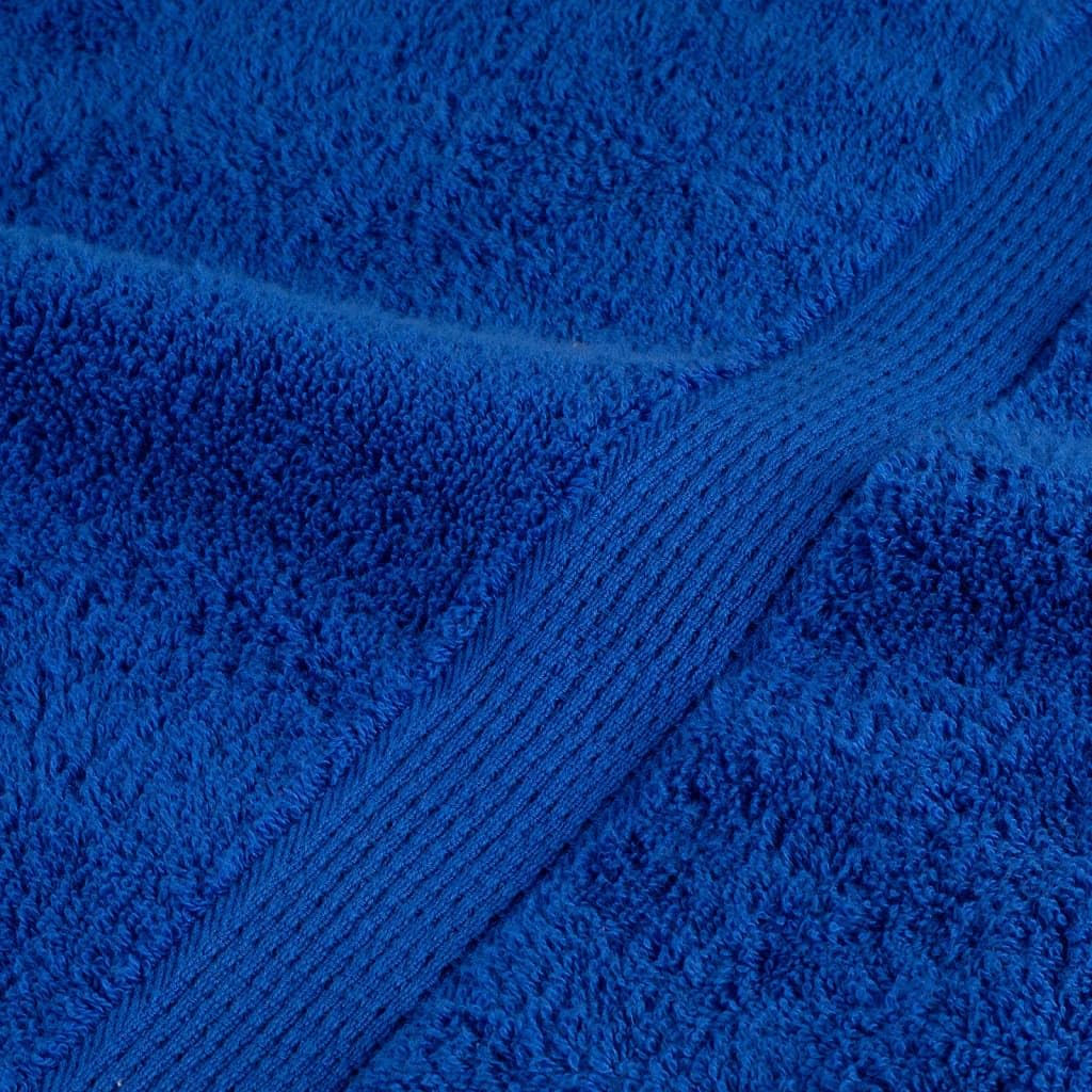 8-TLG. Premium-Handtuch-Set SOLUND Blau 600 g/m² für Bad, Dusche, Sauna, Spa, Fitness, Reise, Hotel, WC, Hand- und Körperpflege, vielseitig, saugfähig, langlebig, maschinenwaschbar