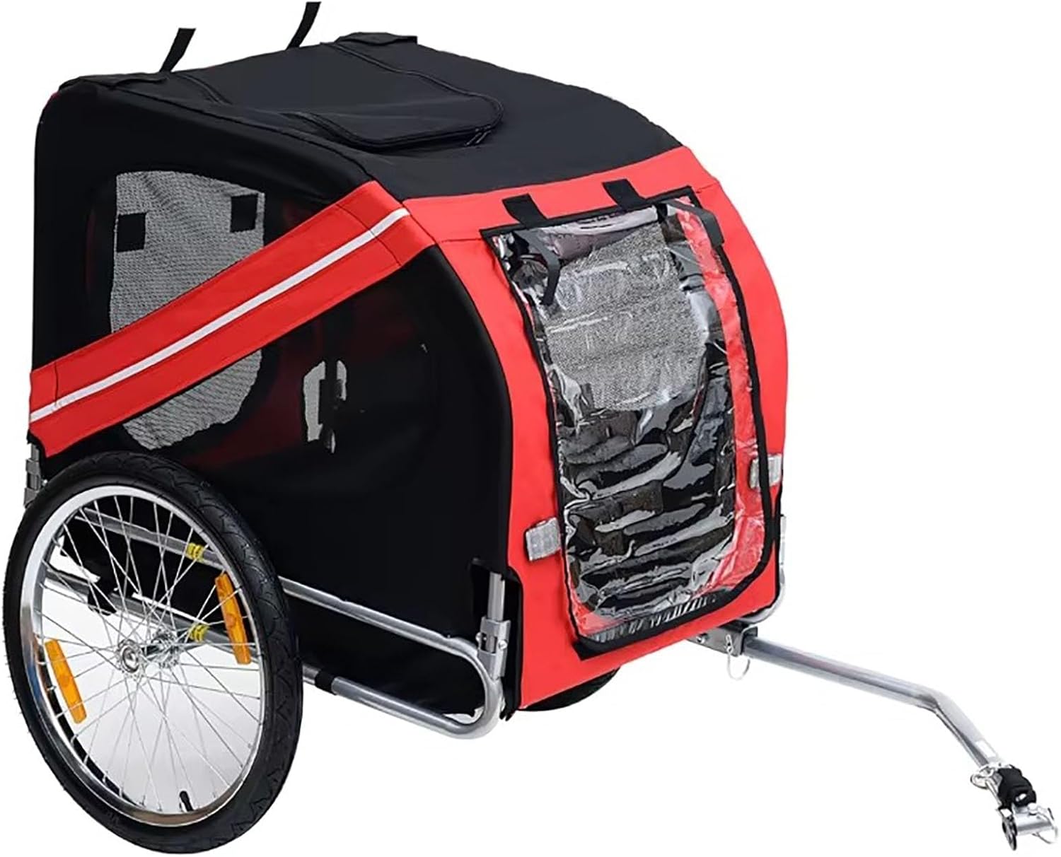 Dog Bike Trailer,Heavy Duty Folding Pet Cart Bicycle,with Reflectors and Quick Release Hitch,for Outdoor Travel (Blue)