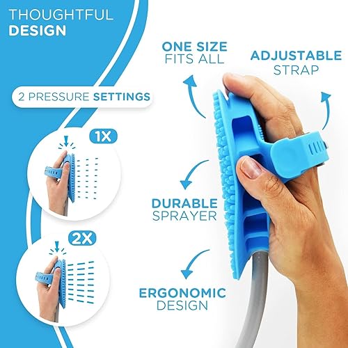 Miniatura 2 de Aquapaw - Herramienta de aseo extra grande para caballos y perros grandes; peine de curry, pulverizador y depurador todo en uno – para caballos