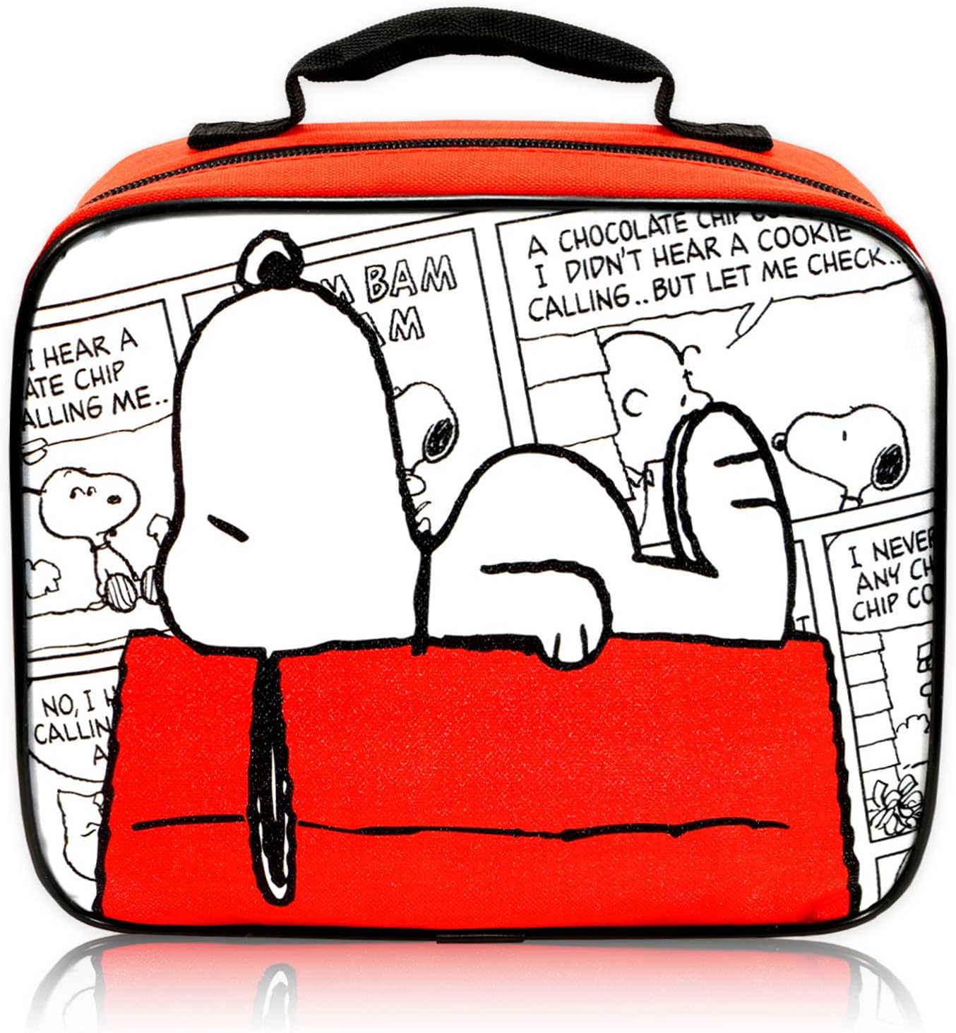 Snoopy Backpack with Lunch Box - Bundle with 16” Peanuts Backpack Plus Lunch Bag, Water Bottle, Tattoos | Snoopy School Bag and Lunchbox for Kids, Boys, Girls