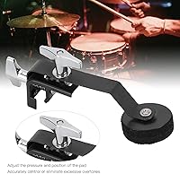 Vista 6 de Amortiguador de tambor silenciador de tambor con abrazadera externa silenciador con almohadilla de fieltro para práctica de control de tono