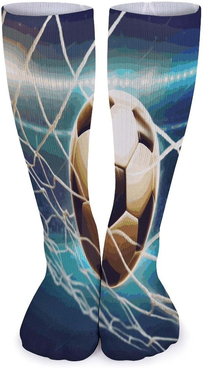 Goal Soccer Stocking - Cute Casual Long Athletic,Crew Sock for Men Women,Running Socks Soft Breathable for Gift