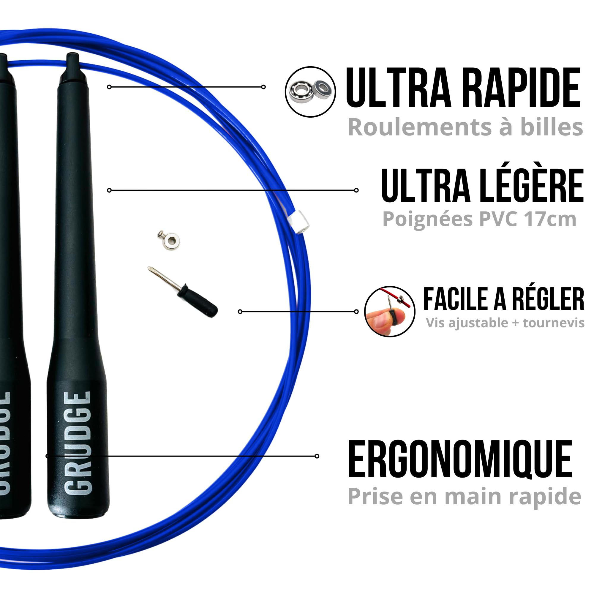Corde à Sauter De Cross Training Vitesse - Speed Rope Noire Pour Les Clubs Et Collectivités | Decathlon Pro