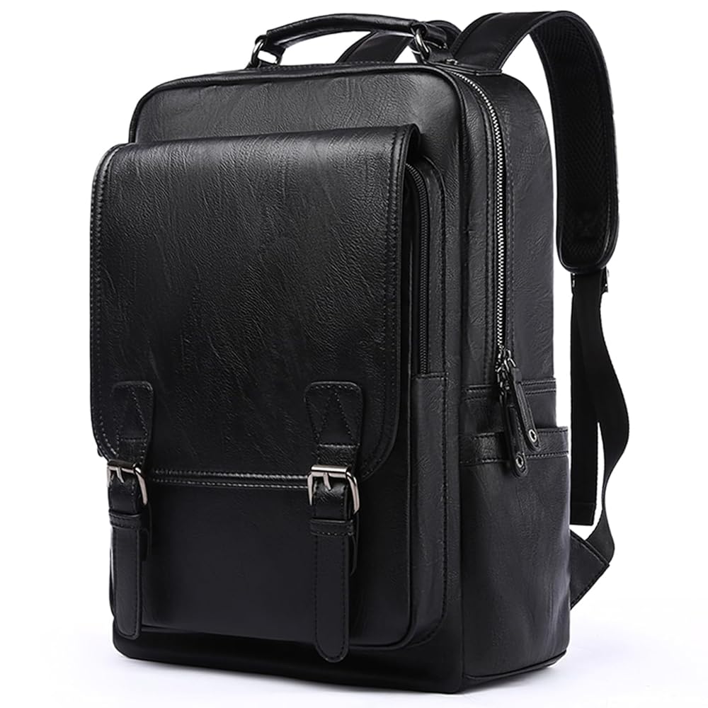 Amazon.com: MOYYI Leather Backpack fits 15.6 Inch Laptop