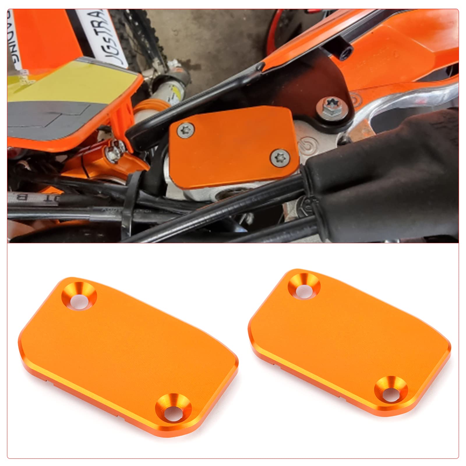 Modeer compatibile con KTM 125-530 EXC EXC-F EXC-R SX SXF XC XC-F XCW XCF-W XCR-W TPI 6D Six Days 2006-2022 Una coppia motocicletta freno anteriore serbatoio liquido coperchio accessori CNC