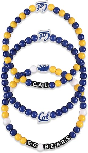 Miniatura 47 de FOCO NCAA unisex-adulto Paquete de 3 Pulseras de la Amistad con Cuentas con Logotipo de Equipo Universitario de la NCAA Oficialmente Licenciadas
