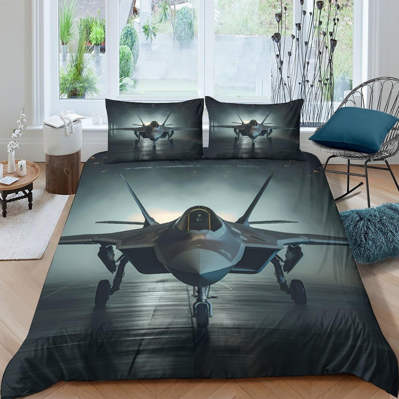 Unrxjzlvm Style-2 3D Galaxy Microfiber Duvet Set Teen Bedding Aesthetic