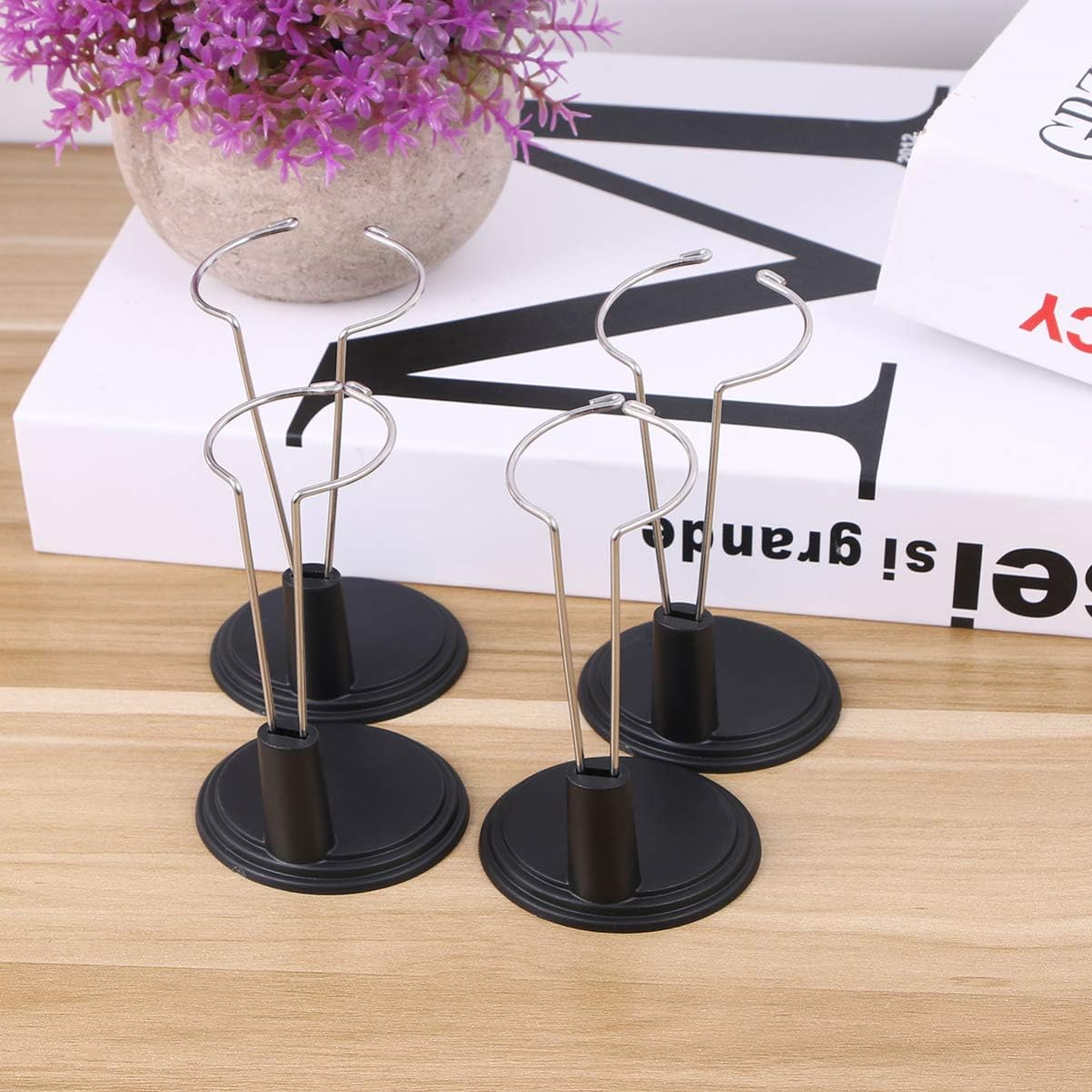 Kisangel 4pcs Doll Stand 15CM Doll Display Holder Aaction Figures Stands Plastic Model Support Frame for Home Store Market