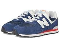 574 V1 Lace-Up Sneaker&comma; Nb Navy&sol;Blast Red&comma; 5 US Unisex Big Kid
