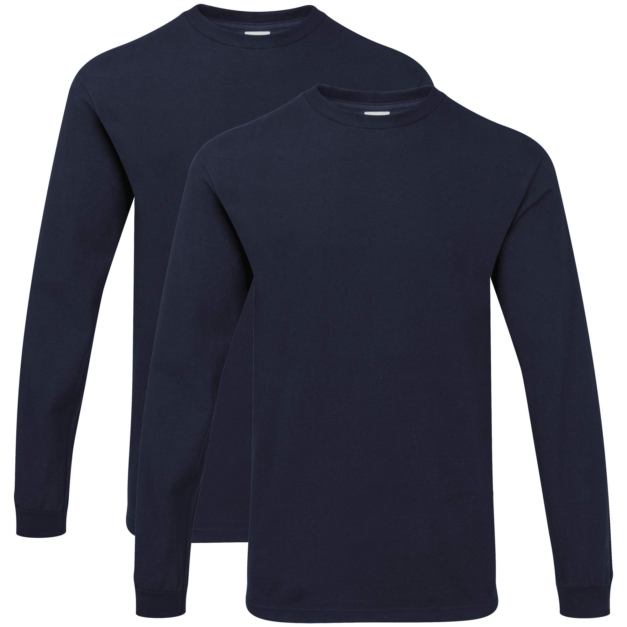 Gildan Hammer Adult Long Sleeve T-Shirt, 2-Pack, Style GH400, Dark Navy (2-Pack), Medium