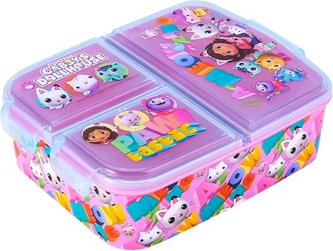 Gabby's Dollhouse Kids Lunch Box with Compartment - BPA-Free Bento Boxes