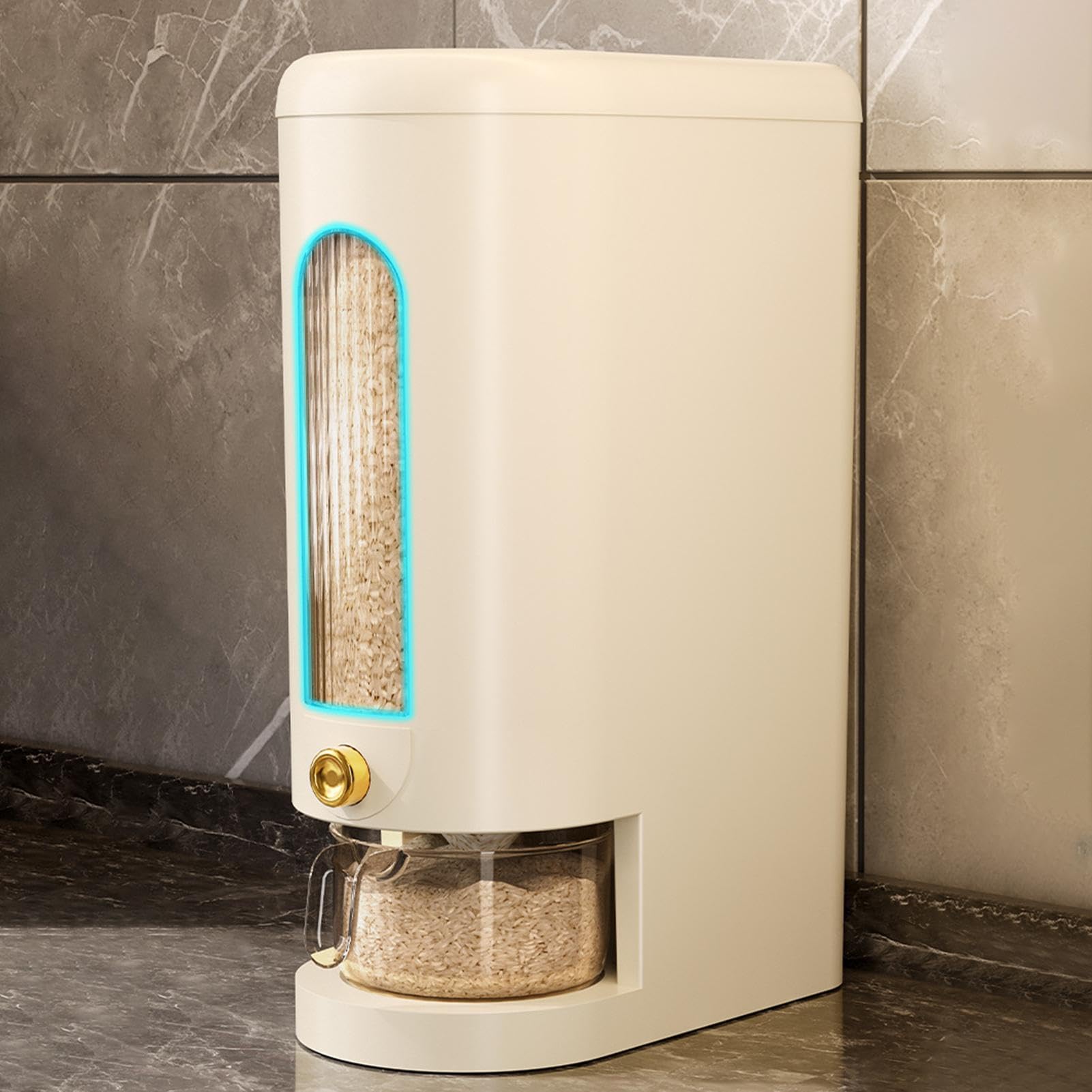Dispenser Per La Conservazione Del Riso Sigillato 5 Kg Con Coperchio E