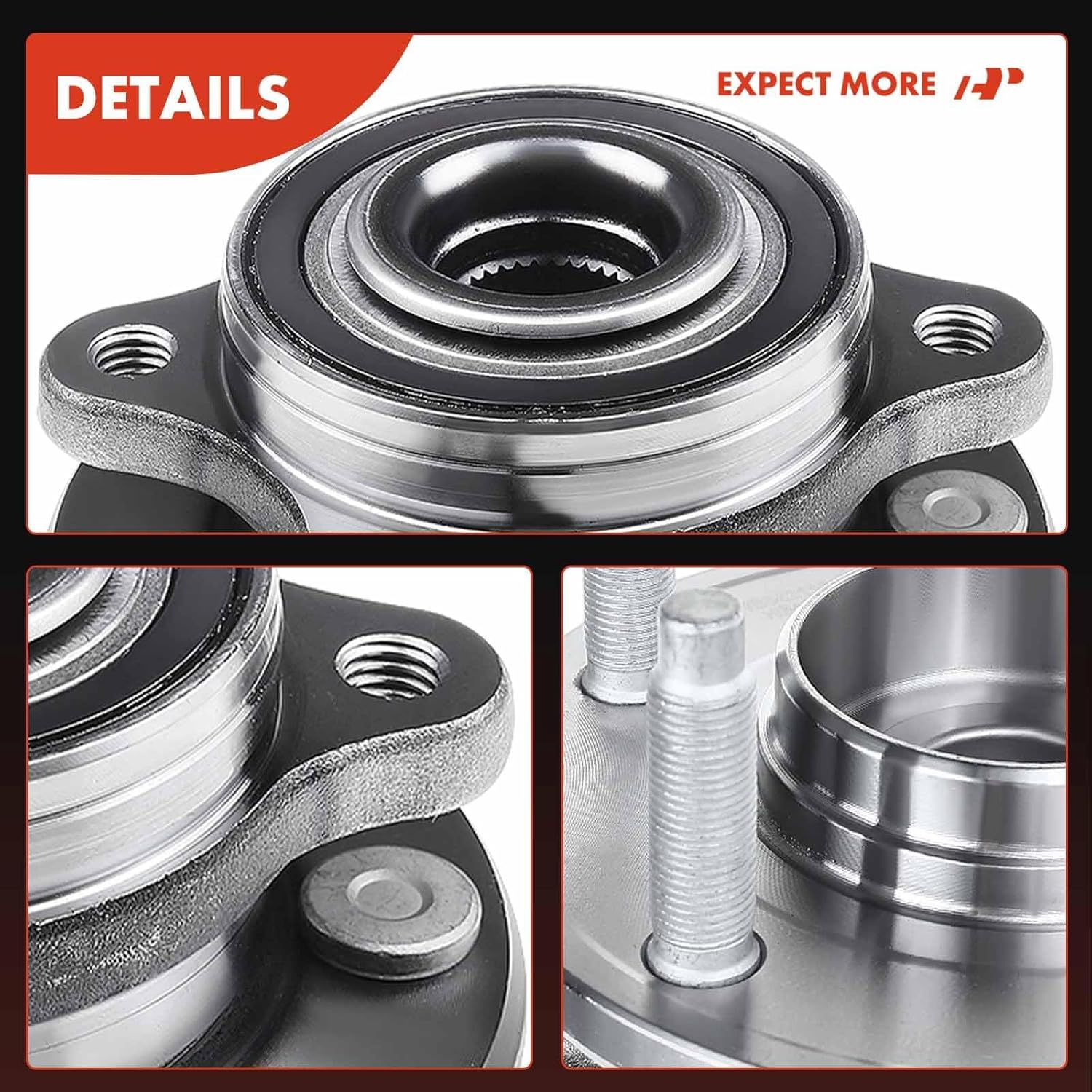 A-Premium Rear Wheel Bearing and Hub Assembly with 5-Lug Compatible with Ford Taurus/Taurus X 2008-2009, Five Hundred/Freestyle 2005-2007 & Mercury Montego 2005-2007, Sable, FWD Only