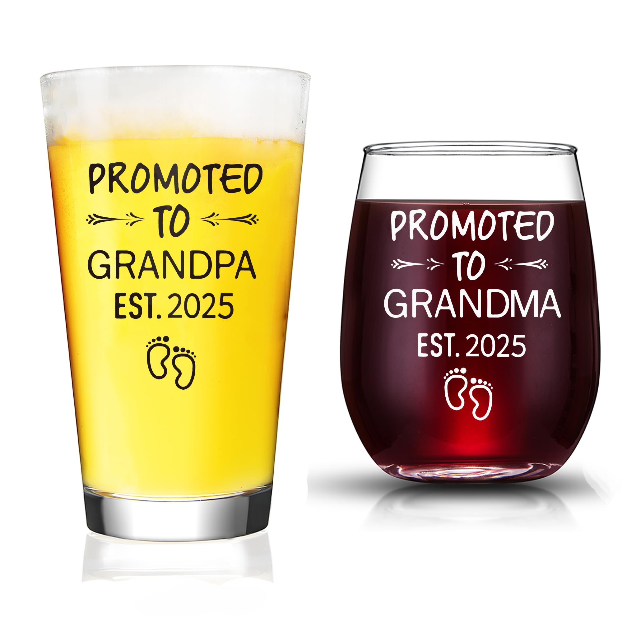 JERIO Grandparents Gifts Est 2025,Pregnancy Announcement for Grandparent,New Grandparents Day,Mother's Day,Father's Day,Christmas Gift for Grandma,