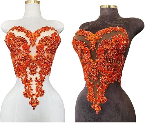 Miniatura 8 de Apliques y parches hechos a mano con cristales de diamantes de imitación para coser en encaje, accesorios de costura para bodas, bailes,