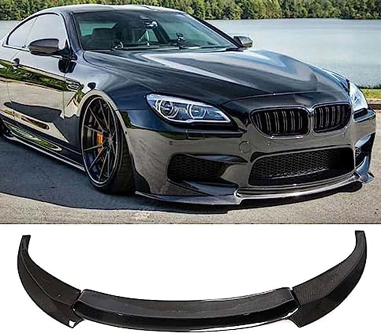Auto Frontspoiler für BMW F06 F12 F13 M6,Frontlippe Splitter Lippe Diffusor Set,ABS Frontstoßstange Antikollisionsschutz Body Tuning Kit