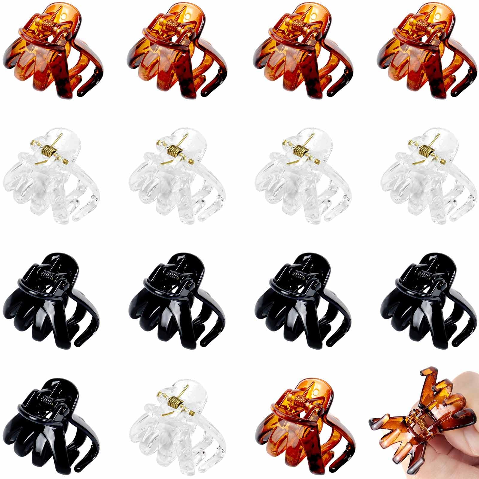 Mollette Capelli Donna, 15 Pezzi Pinze per Capelli Mini 3cm Pinza Capelli Donna Plastica Accessori per Capelli Antiscivolo Hair Clip Adatto Donne Ragazze