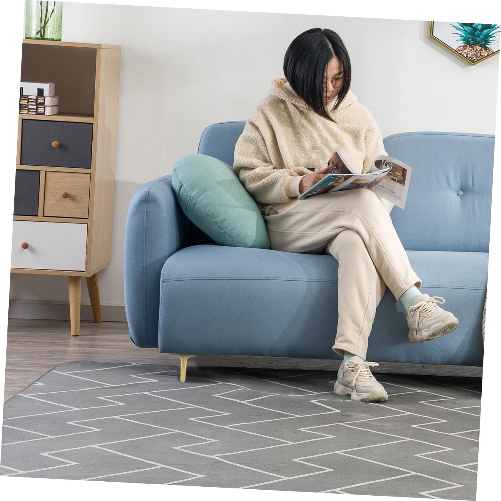 DOITOOL 4pezzi Gambe per Mobili Metalliche Triangolari Piedini di Supporto per Divani Cassettiere Tavoli e Armadietti Stabili Ricambio per Arredamento