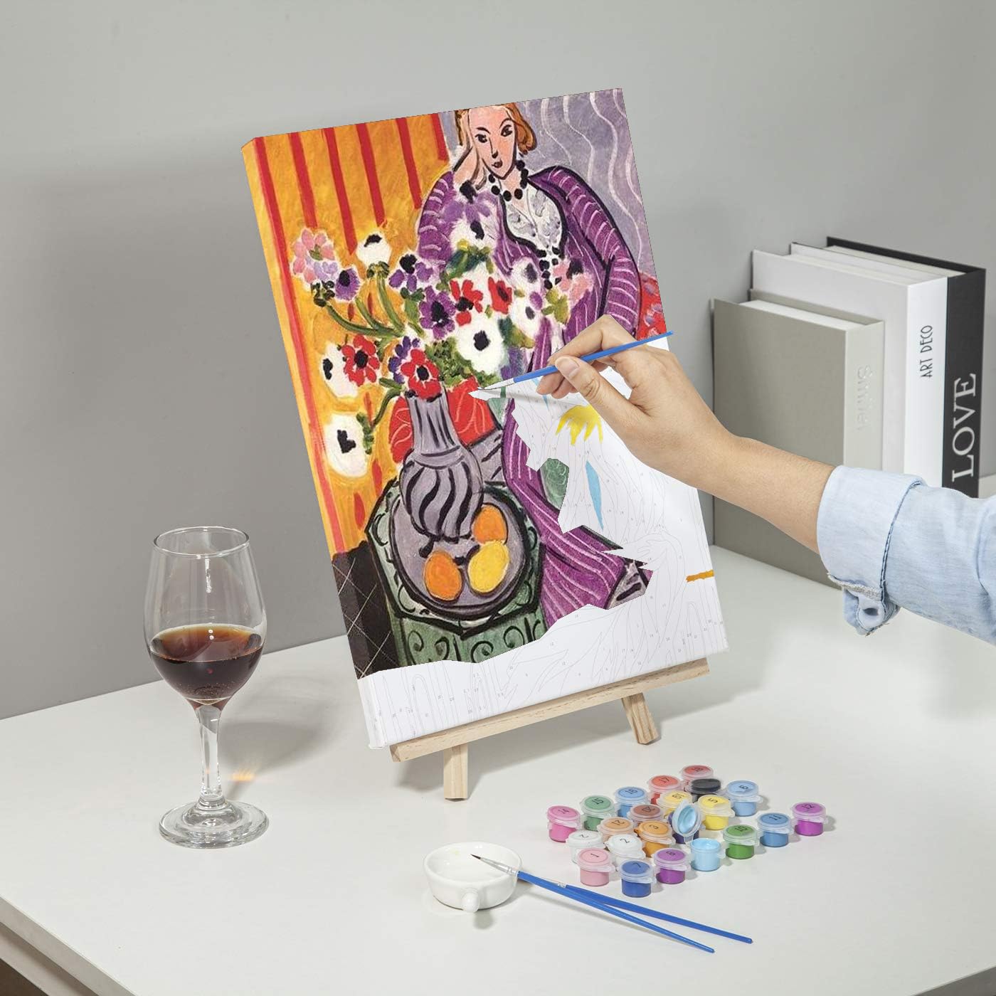 Amazon.co.jp: 大人のための数字で描くペイントキット - 紫色のローブ