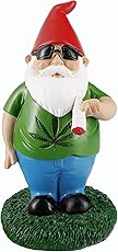 Gnometastic Smoking Gnome Indoor Outdoor Garden Statue, 8.5 Inches