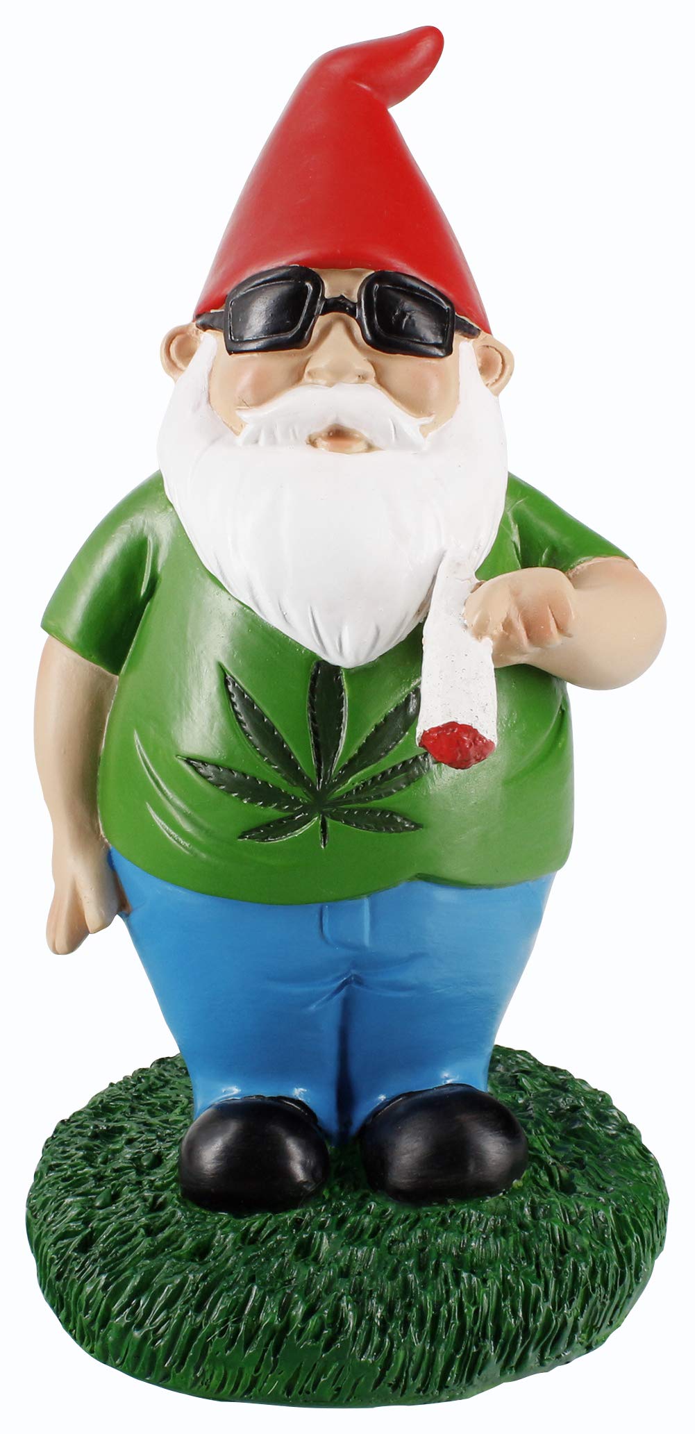 Gnometastic Smoking Gnome Indoor Outdoor Garden Gnome Statue, 8.5" inches