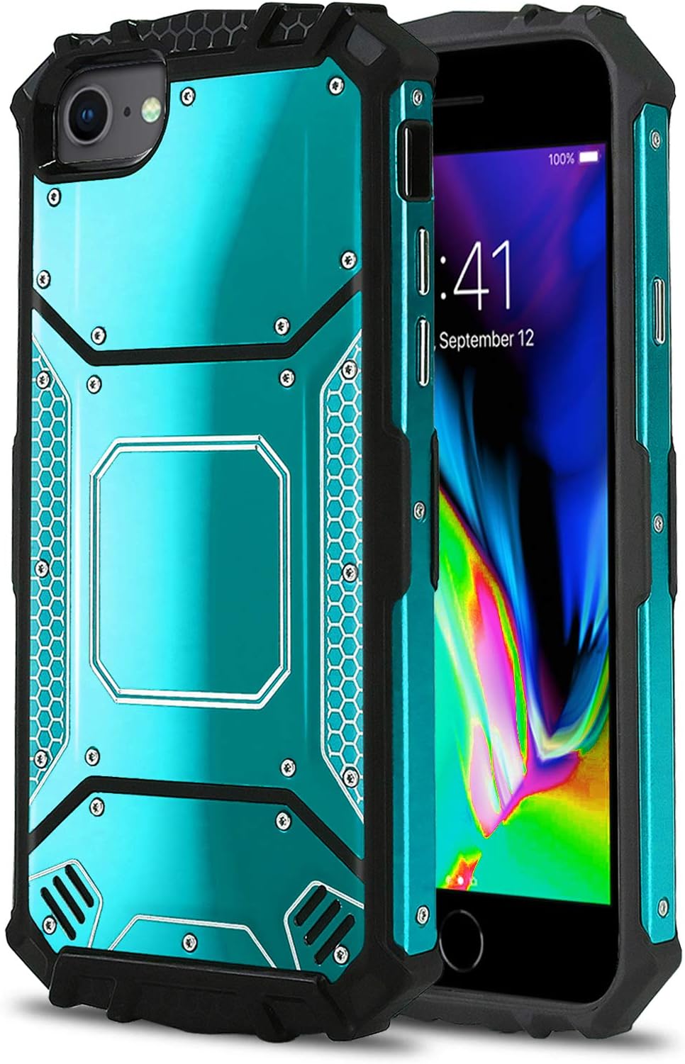 CasemartUSA Phone Case for [Apple iPhone 6 / 6s / 7 / 7s / 8 (4.7 inch)], [Alloy Series][Blue] Aluminium [Metal Plate] Military Grade Shockproof Heavy Duty Cover for iPhone 6, 6s, 7, 7s, 8