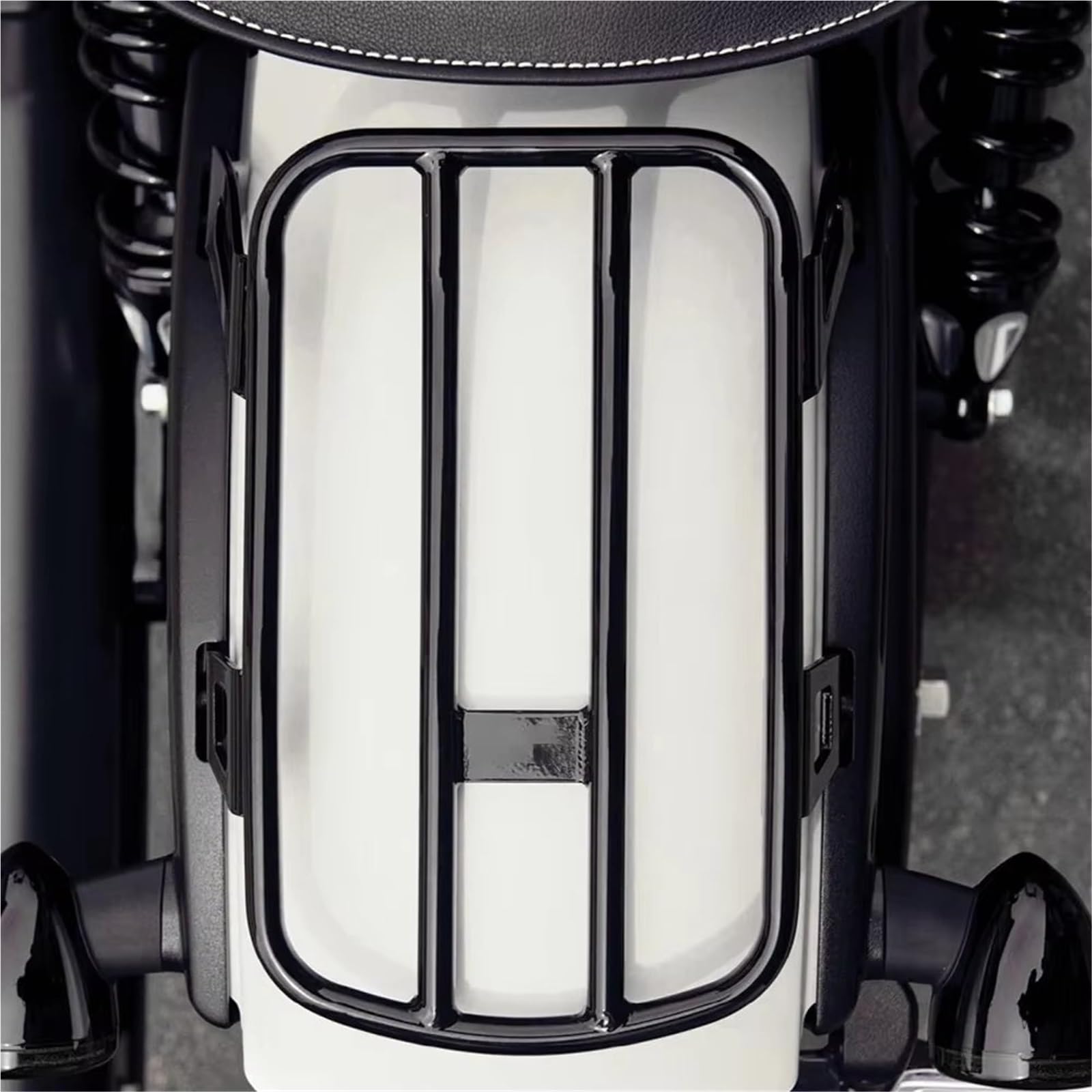 MESKEL Porte-Bagages Arrière Porte-Bagages Moto Solo Noir/Chrome pour Indien pour Scout pour Rogue pour Bobber Soixante Vingt ABS 2018-2024