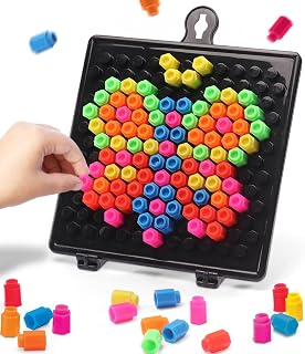 Intelliskills Pick-A-Peg Play Puzzle Board, 100+ Multicolour Pegs, Creative Mosaic Puzzle & Activity Game for Kids, Montes... Price In India