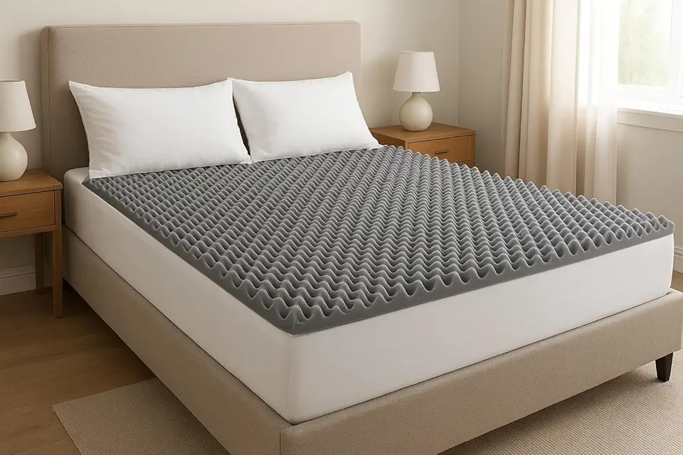 Colchão Caixa de Ovo Luckspuma, Espuma D28, Casal 138x188x4cm,