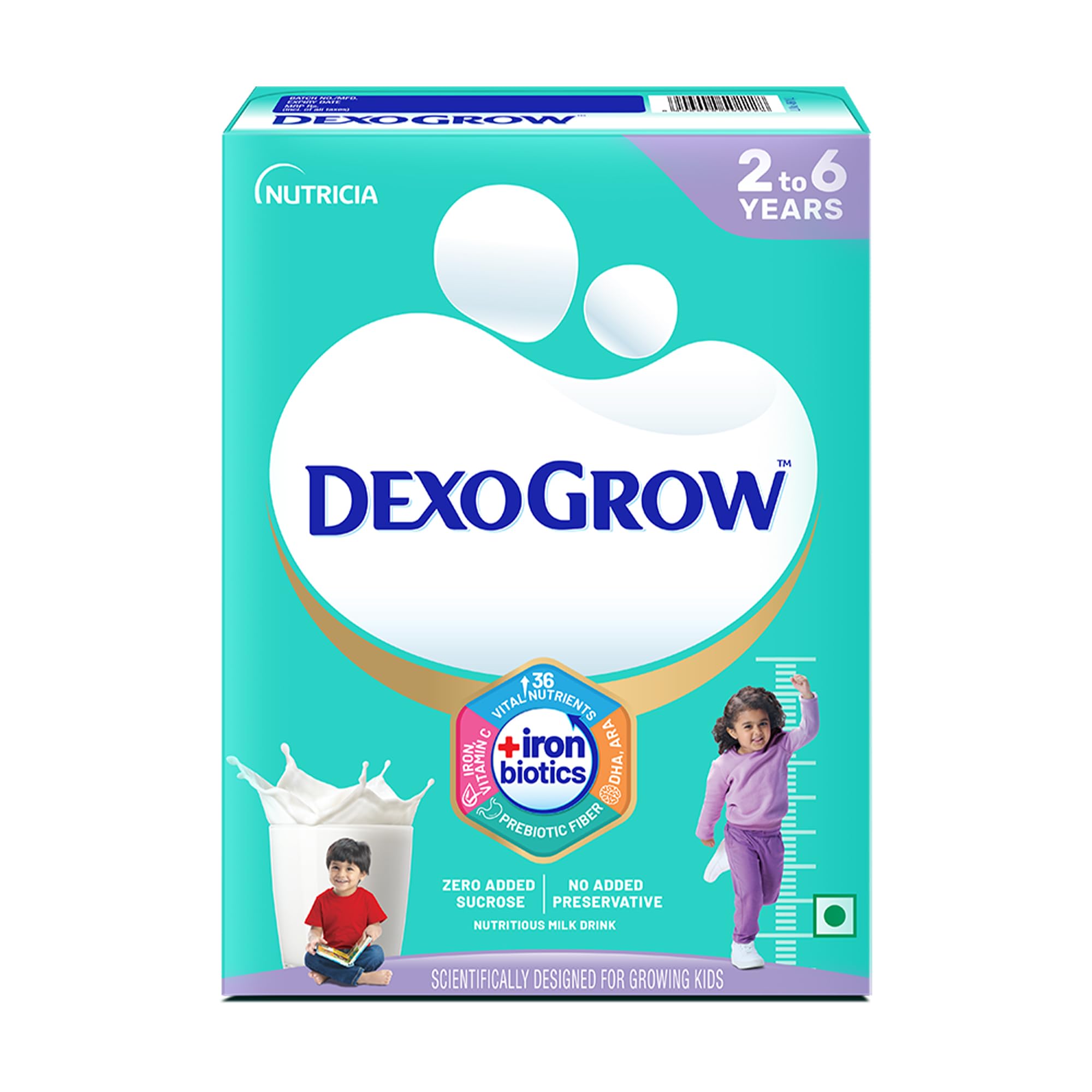 Nutritious Milk Drink for 2-6 year Old Kids with IRON BIOTICS