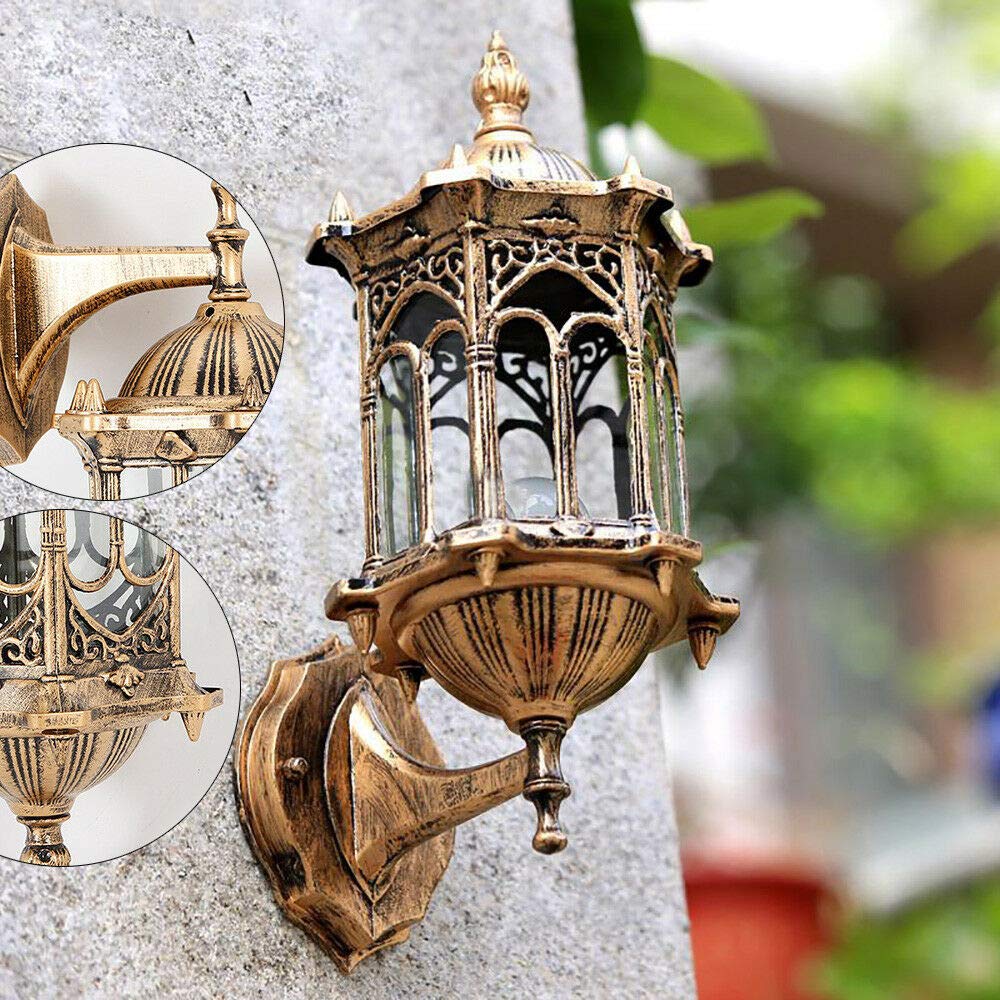 Outdoor Retro Exterior Wall Light Fixture Shade Lamp Lantern Sconce Porch Lamp