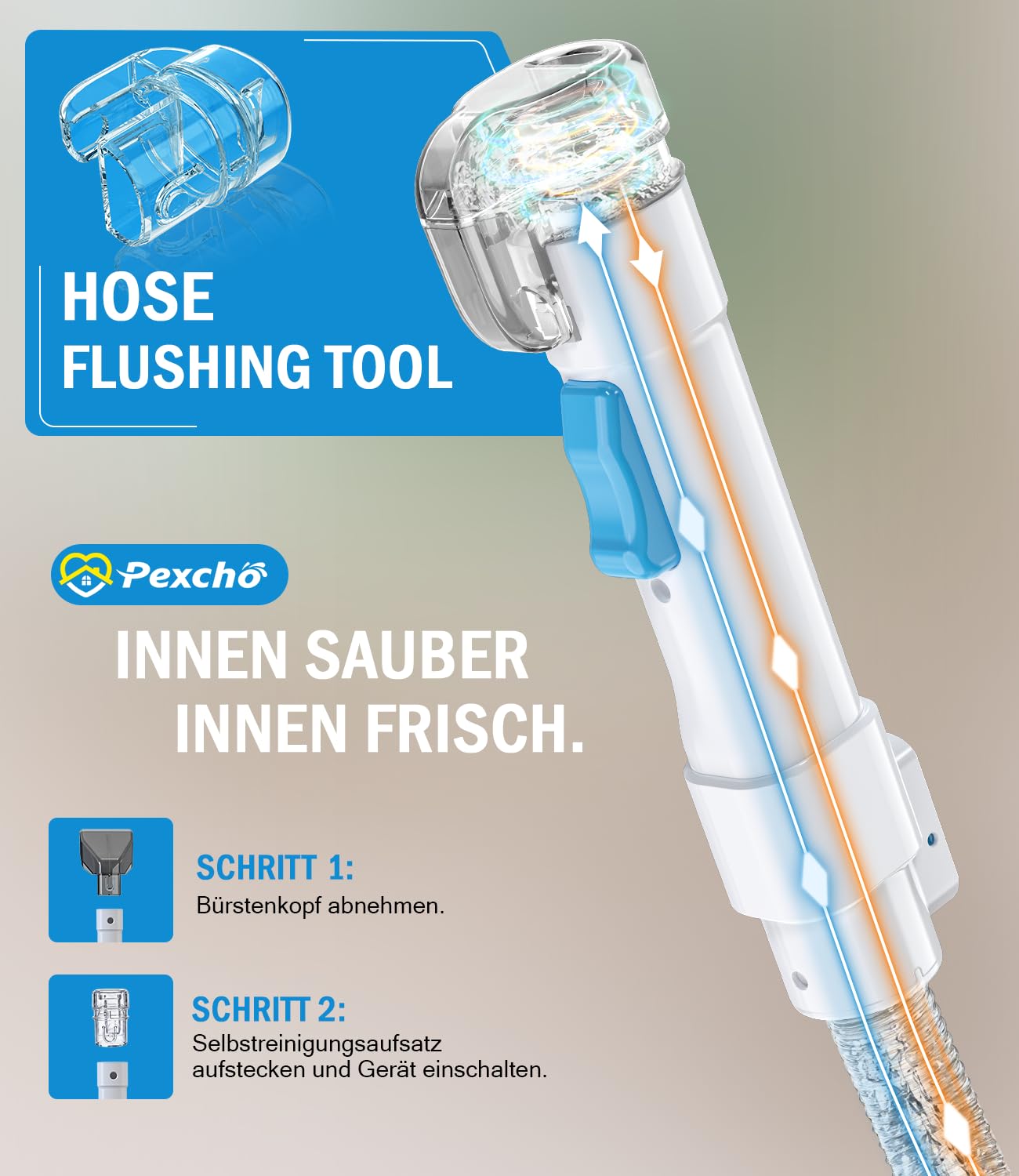 PEXCHO Lavatappeti 550W, Pulitore tappezzeria per Casa e Auto, Macchina per Pulisci divano e Sedili, Aspiratore contro Macchie e Odori di Animali, Lavatessuti 18kPa con Autopulizia, JJB-718