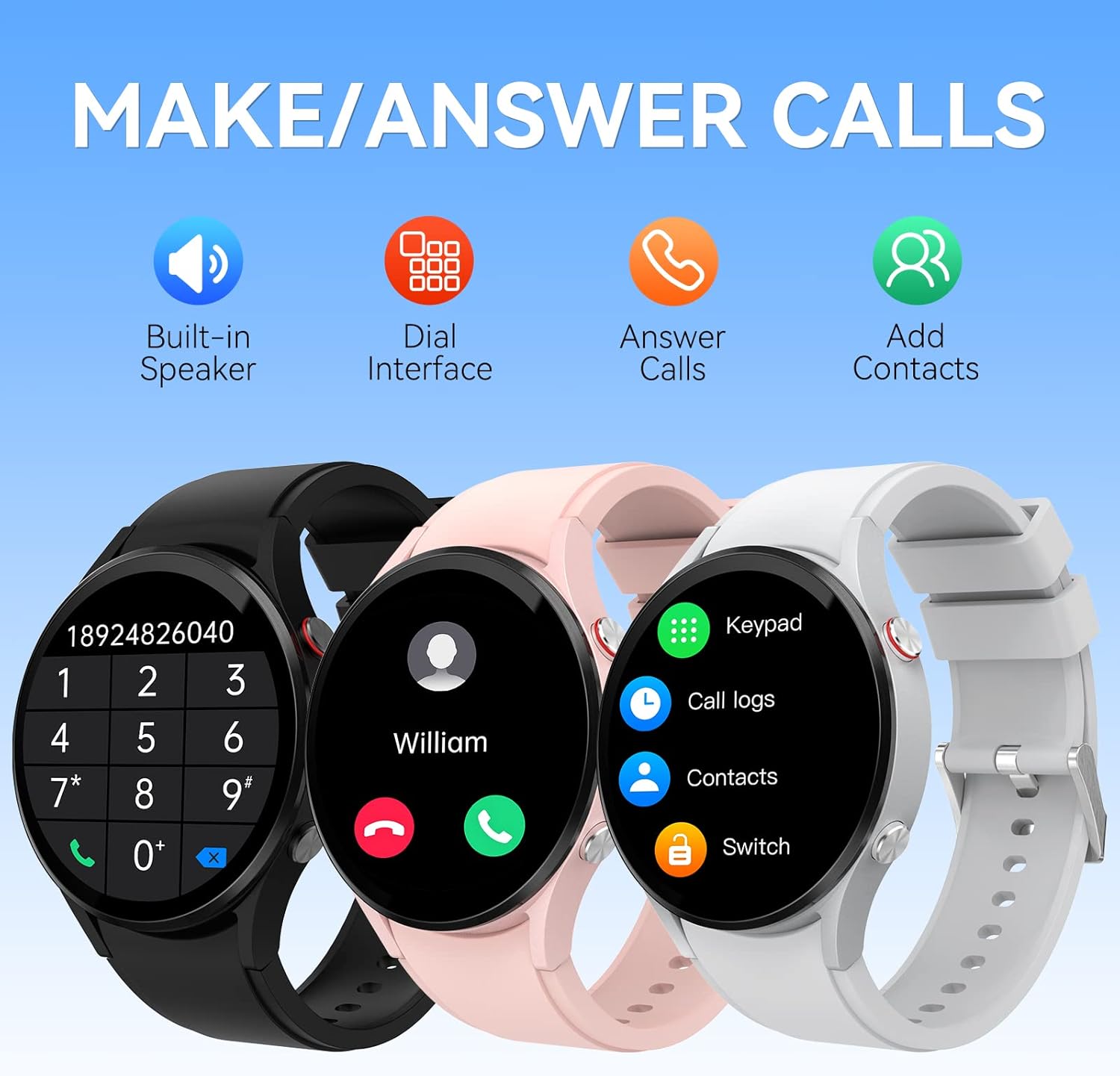 PAKRYS FT32 Smart Watch call functions