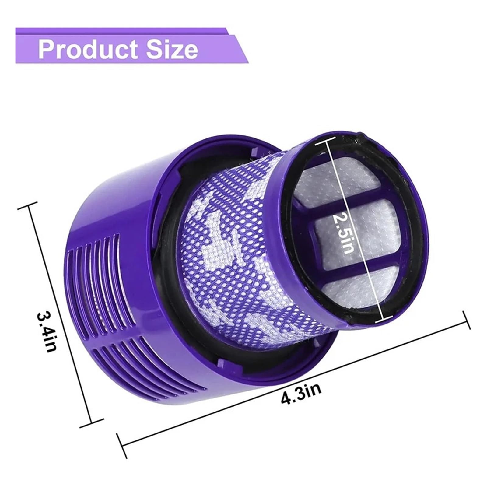 Filtro Hepa,Compatible con Dyson, accesorios V10, Robot aspirador SV12, repuesto de filtro lavable, repuestos de limpieza(1pcs)