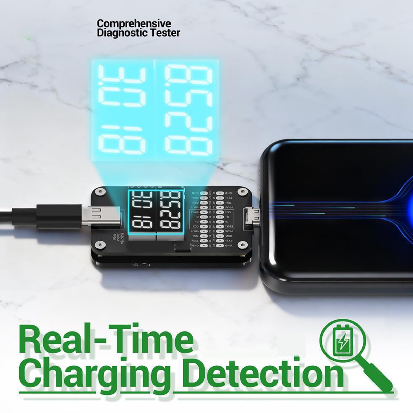 Testeur D'Alimentation Type C Moniteur De Courant En Temps Réel
