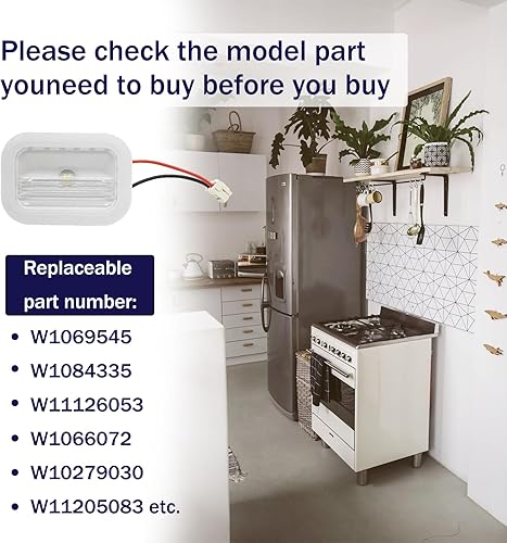 Miniatura 8 de W10695459 W10843353 W11205083 para Whirlpool Kenmore Maytag Refrigerador Led Light Freezer Board Reemplazo Sustituye 10660728 W10279030 W11126053