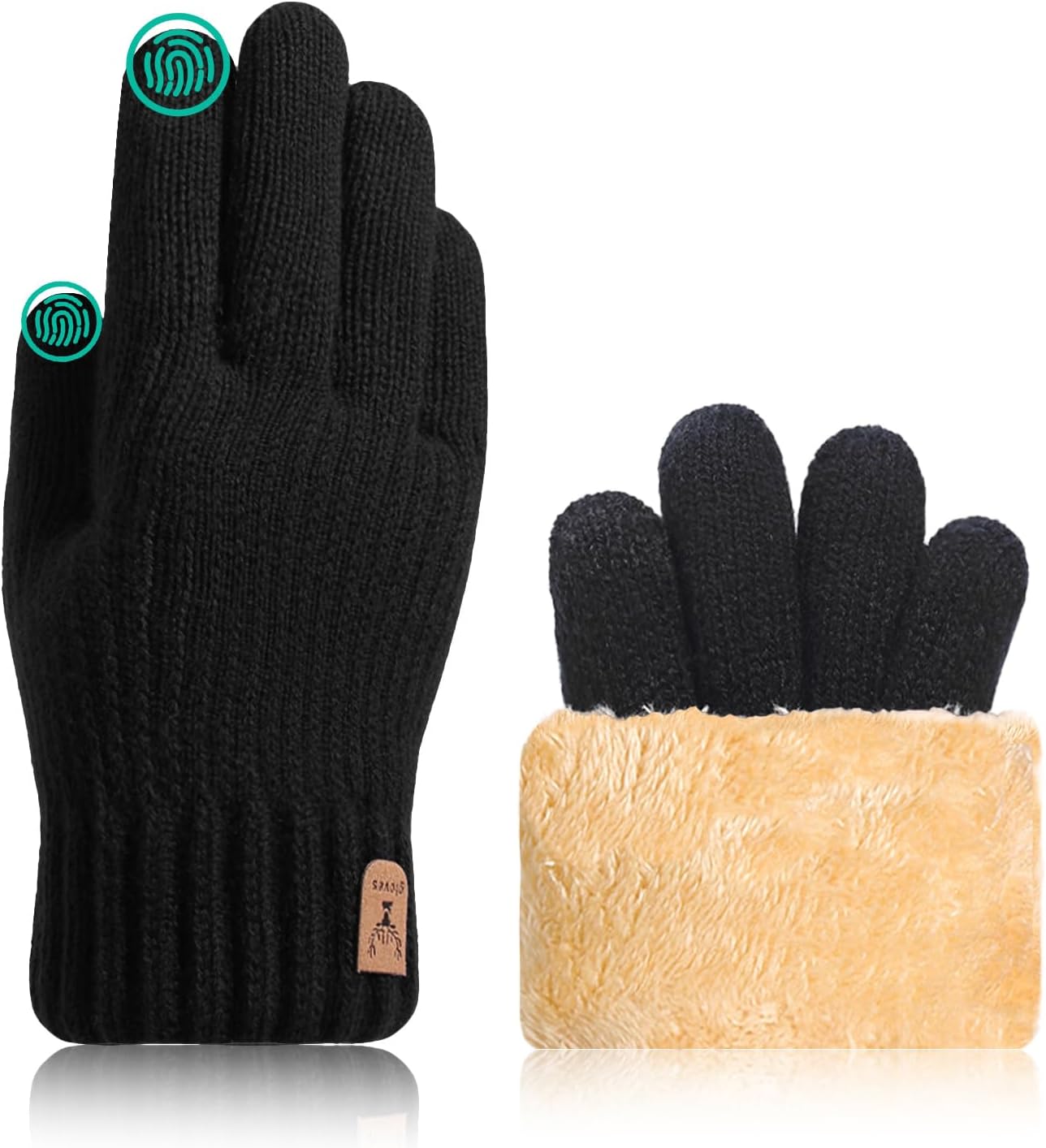 Winter Thermal Gloves Upgraded Touch Screen Warm Fleece Lining for Cold Weather for Men Women