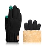 JUNRUI Winter Thermal Gloves Upgraded Touch Screen Warm Fleece Lining for Cold Weather for Men Women