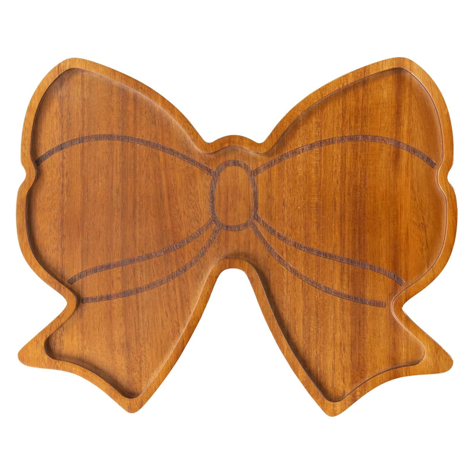 Wooden Fillable Bowtie Tray Platter Decorative Charcuterie Box Reusables Serving Board for Kitchen Countertop Party Anniversaries Charcuterie Fillable Bowtie Tray