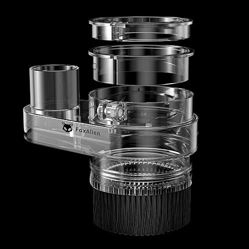 Miniatura 6 de FoxAlien Zapata de polvo de 2.717 in de diámetro para máquina enrutadora CNC, compatible con motor de husillo de 2.047 in y enrutador de 2.559 in,