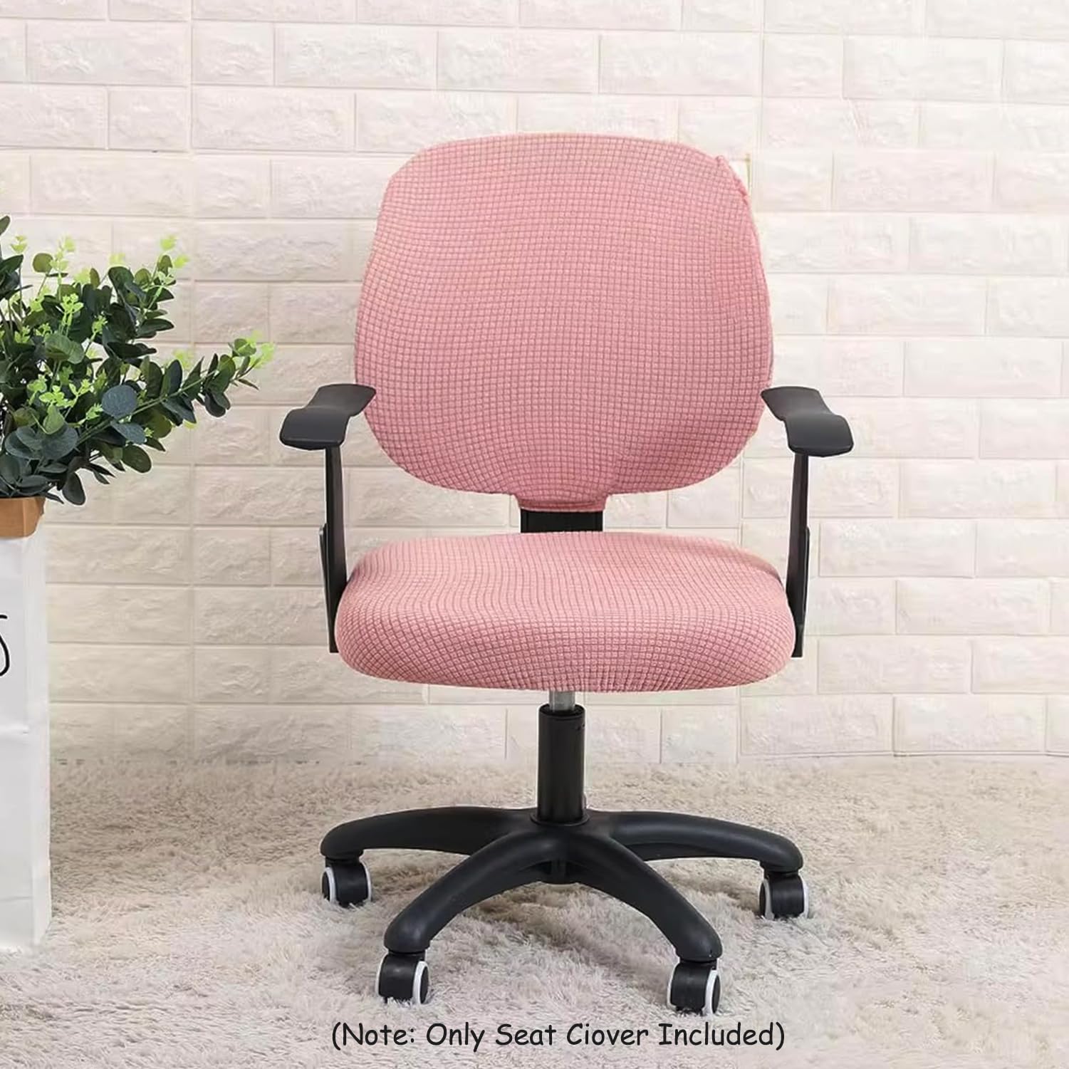 Sunnyway Housse De Chaise De Bureau Extensible Élasthanne – Rose Lotus – Lavable Machine – Protection Élégante