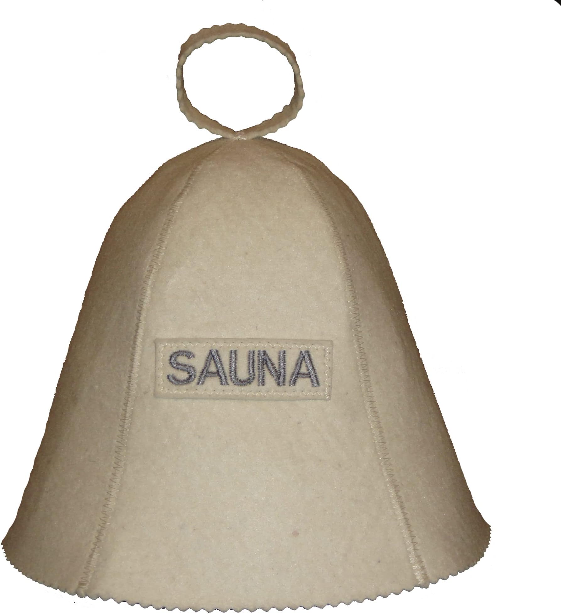 Allforsauna Sauna Hat Russian Banya Cap 100% Wool Felt Modern Lightweight Head Protection for Men and Women | with Logo Sauna