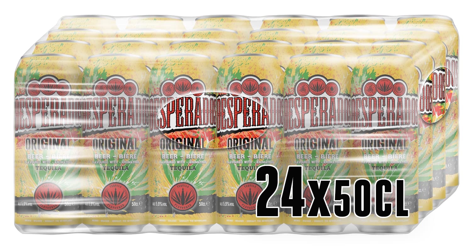 Desperados Cerveza Tequila Pack Lata, 25 x 50cl & El Aguila Sin Filtrar Cerveza Lager Especial Pack Lata, 24 x 33cl