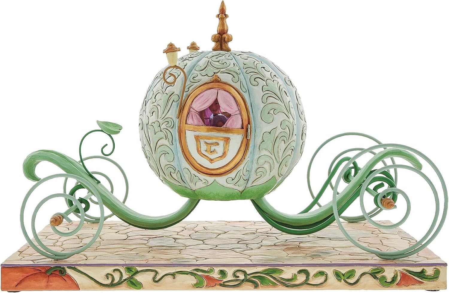 Enesco Disney Traditions by Jim Shore Cinderella in Pumpkin Coach Lit Figurine, 11.5 Inch, Multicolor