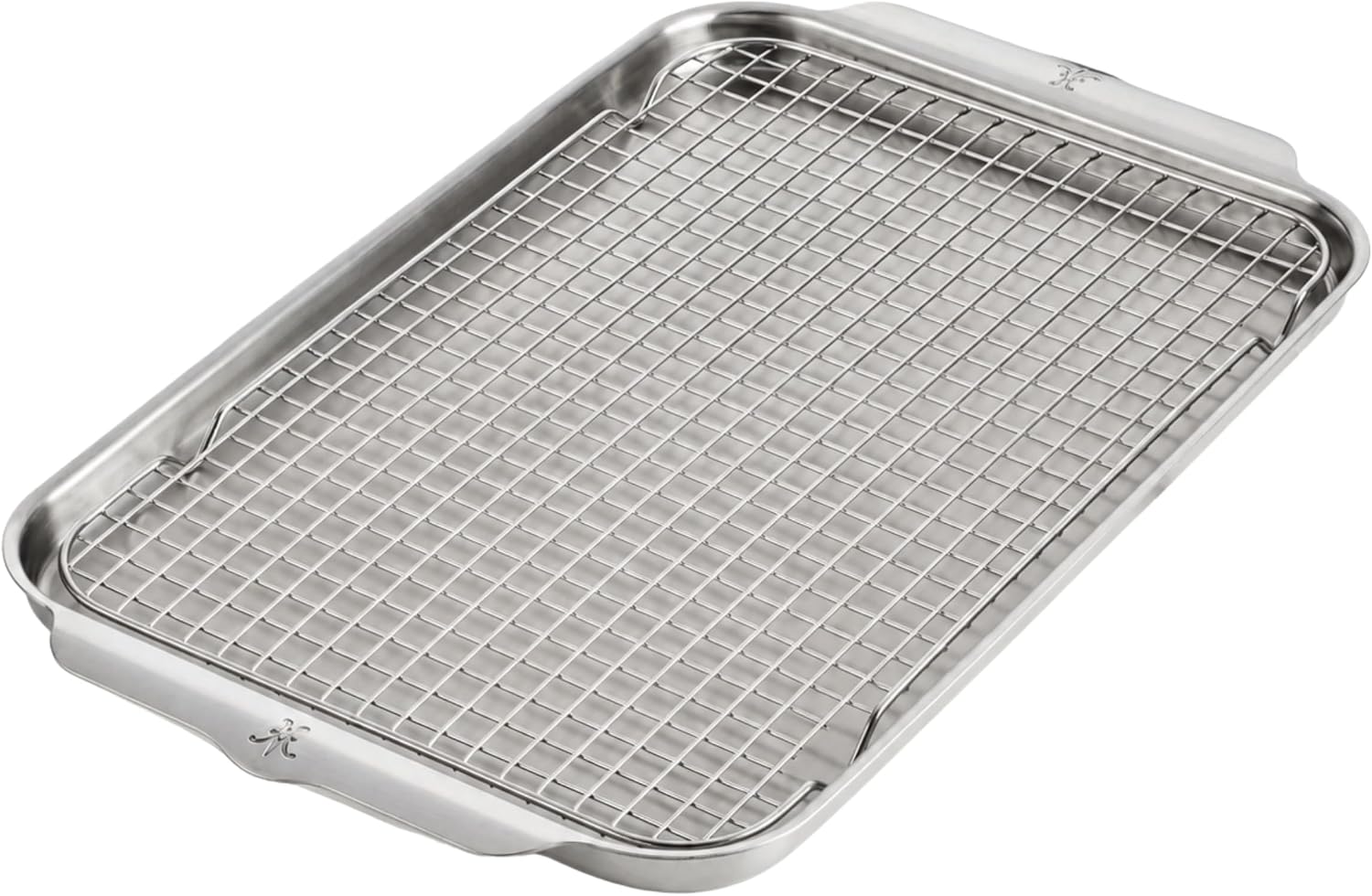 OvenBond® 13" x 18" Tri-ply Clad Stainless Steel Half Sheet Pan with Rack