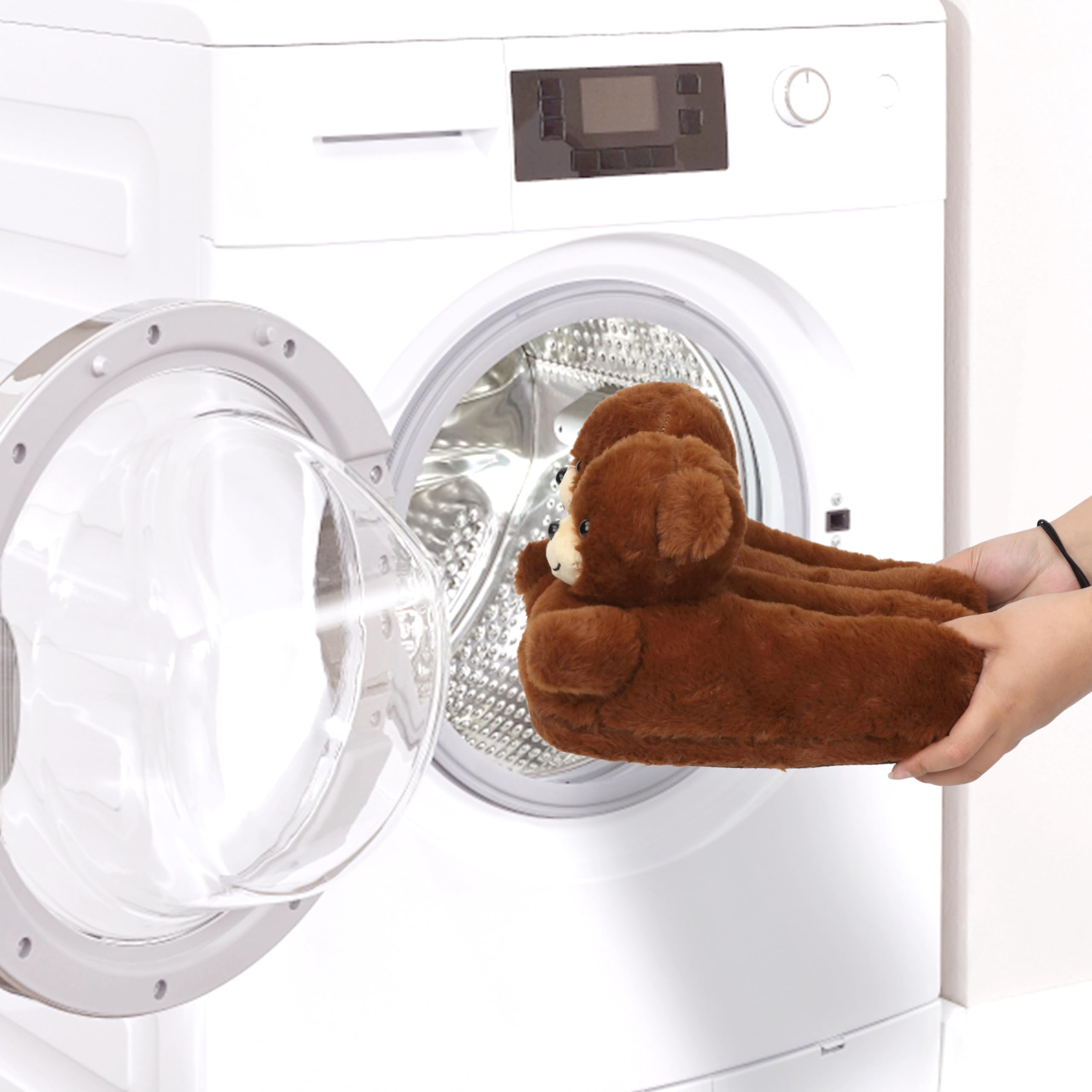 Aopuro Cute Women Penguin Animal Slippers Fluffy Warm Plush House Shoes Novelty Soft Slippers Cartoon Gifts for Birthday Christmas