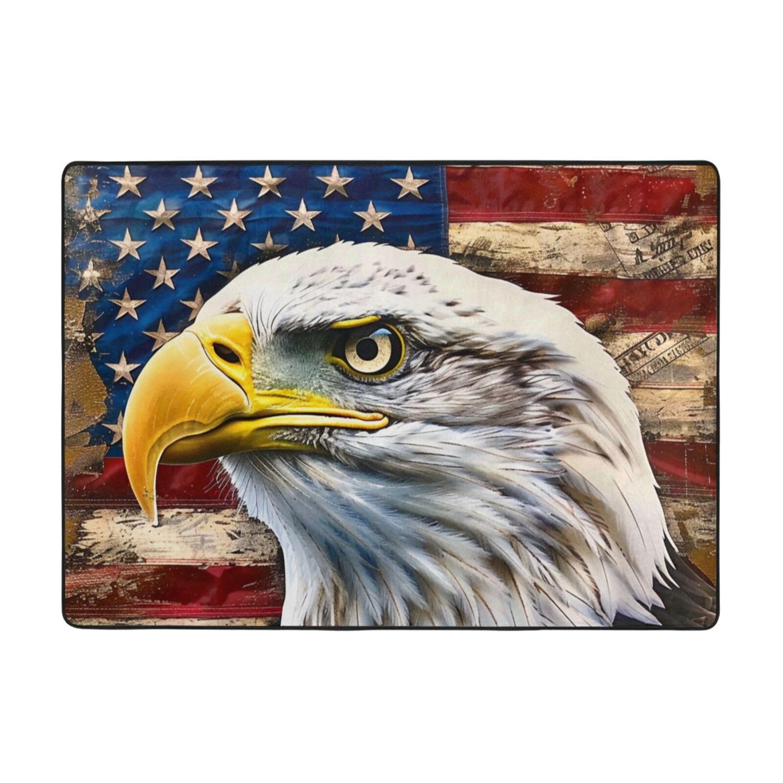 Tapis de sol salon imprimé aigle grand format pour chambre et maison