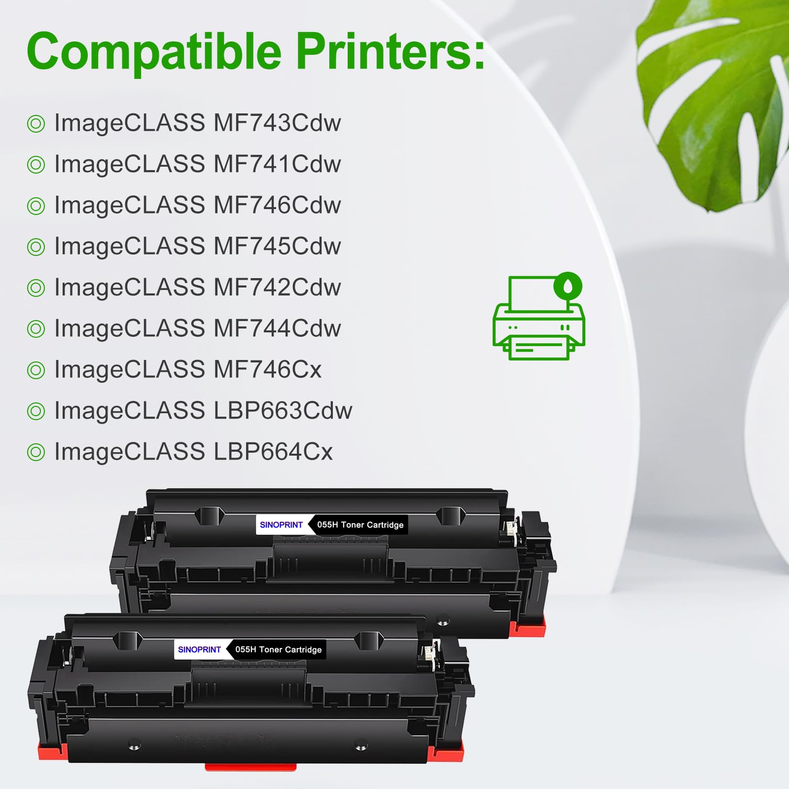 Amazon.co.jp: SINOPRINT 055H 055 ブラックトナーカートリッジ 2